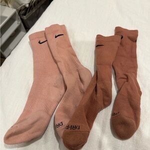 Nike Men's Athletic Socks in Pink and Brown